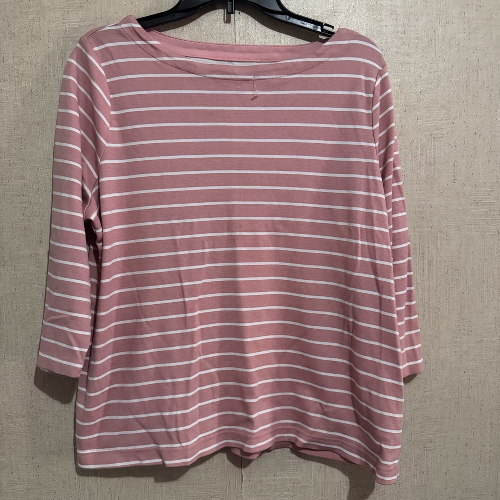 Croft & barrow women’s 3/4 sleeve striped shirt